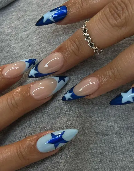 Blue Y2K Nails Blue Y2K Nails