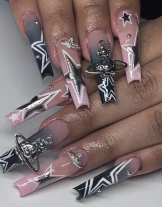 Goth Y2K Nails
