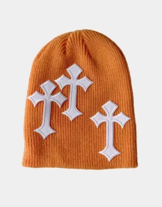 Orange Y2K Beanie