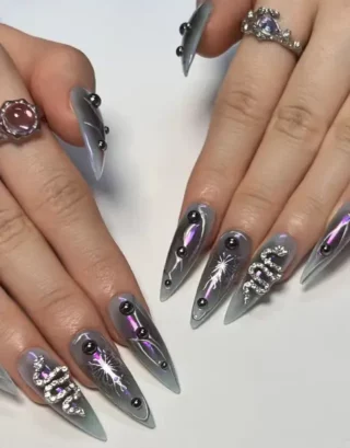 Y2K Chrome Nails