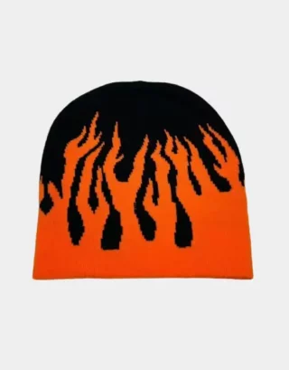 Y2K Flame Beanie