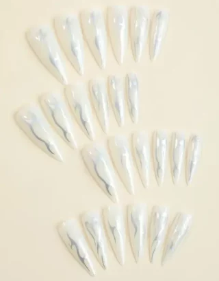 Y2K Grey Nails