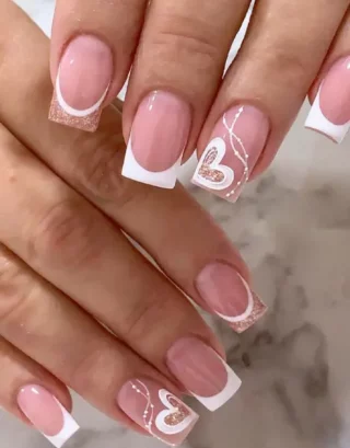 Y2K Heart Nails