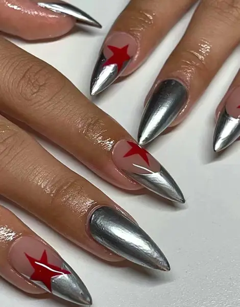 Y2K Metallic Nails Y2K Metallic Nails