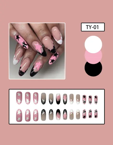 Y2K Nails Pink And Black Y2K Nails Pink And Black