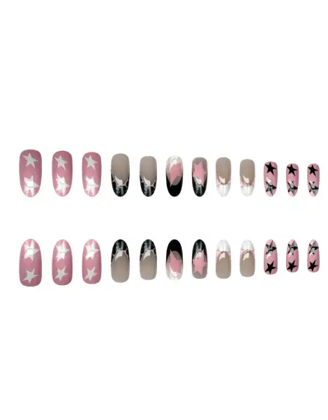 Y2K Nails Pink And Black Y2K Nails Pink And Black