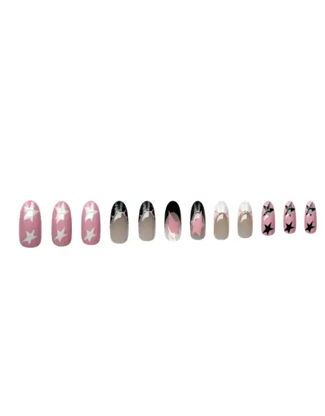Y2K Nails Pink And Black Y2K Nails Pink And Black