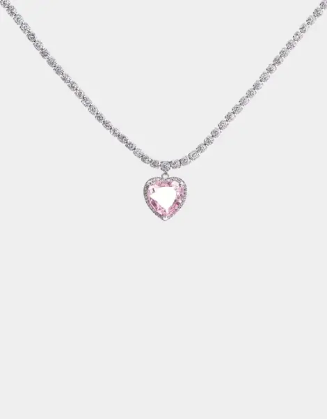 Y2K Pink Heart Necklace Y2K Pink Heart Necklace