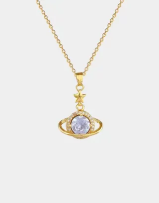 Y2K Saturn Necklace