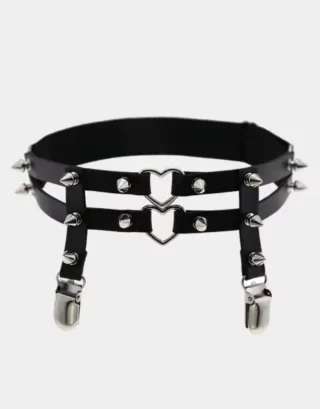 Y2K Spiked Heart Belt